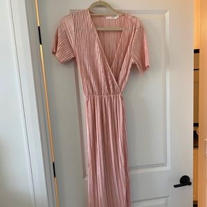 Baby pink Lush wrap dress